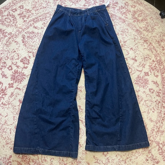 Free People Equinox Denim Wide
Leg Trouser Jeans Ritual Blue - Picture 5 of 9